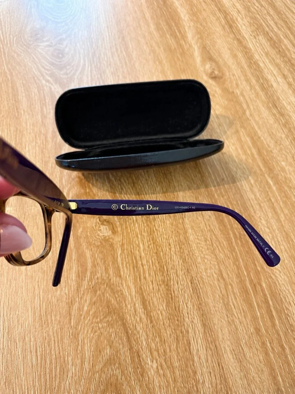 Christian Dior Collection Les Montaigne Purple Tortoise Prescription Eyeglasses